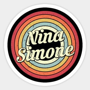 Nina Proud Name Retro Rainbow Tribute Sticker